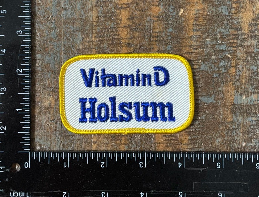 Vintage Holsum Vitamin D Bread Bakery Advertising Logo Sew-On Patch NOS 1960s