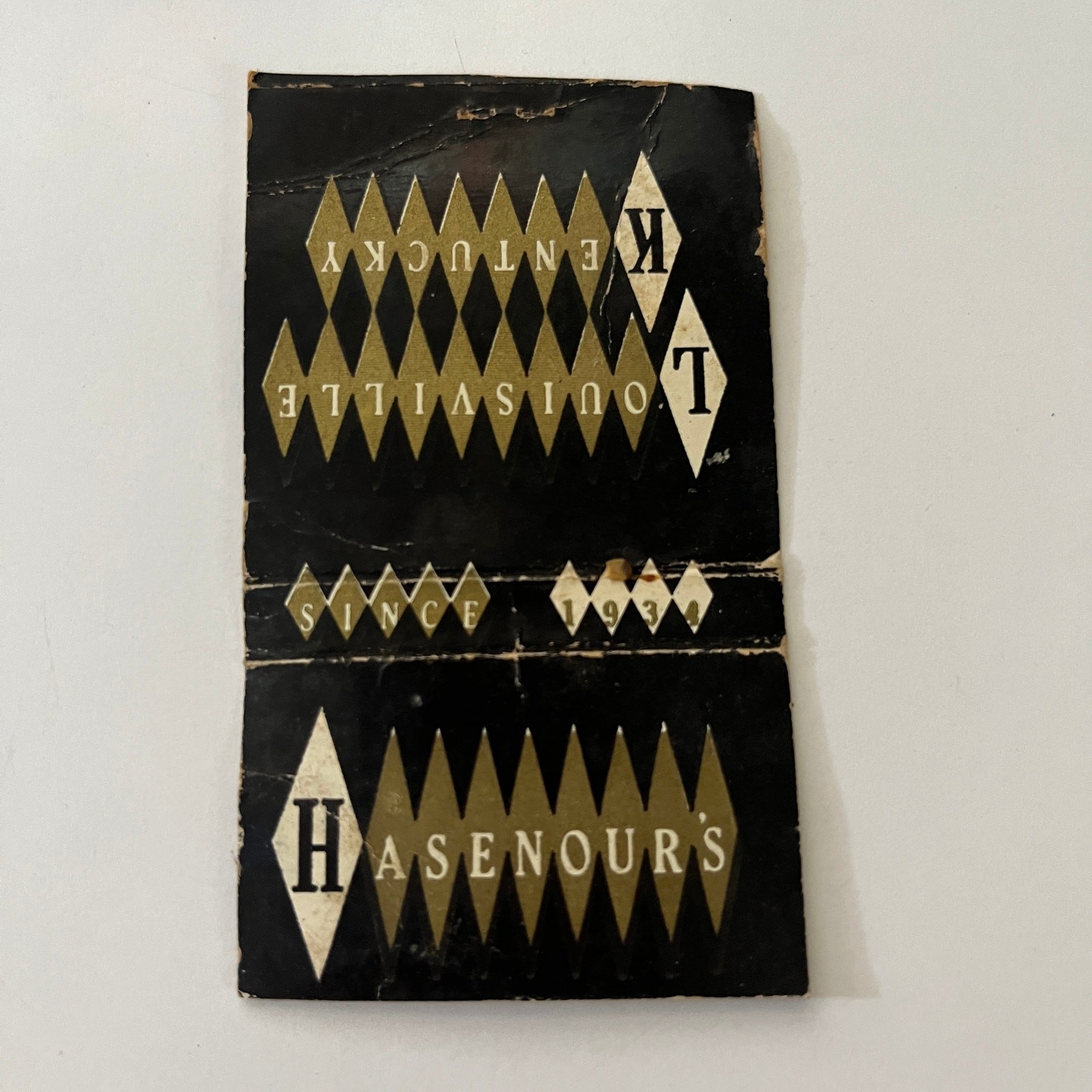 Hasenour\'s Cocktail Lounge Louisville KY Vintage Matchbook Cover SMM14-8 Hasenour\'s Cocktail Lounge Louisville KY Vintage Matchbook Cover SMM14-8