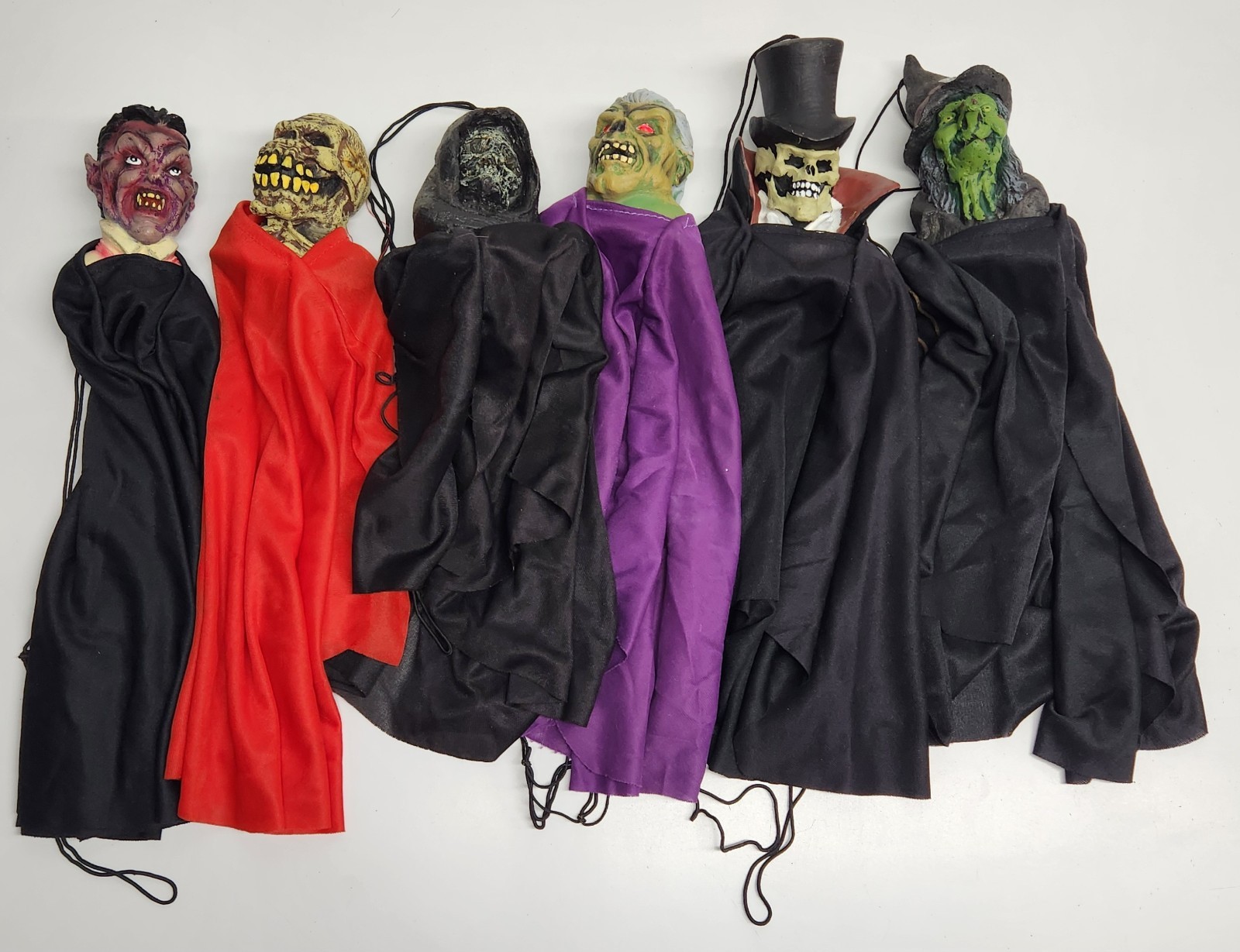 Lot Of 6 The Paper Magic Group Halloween Hanging Witch Skeleton Vampire VTG Rare