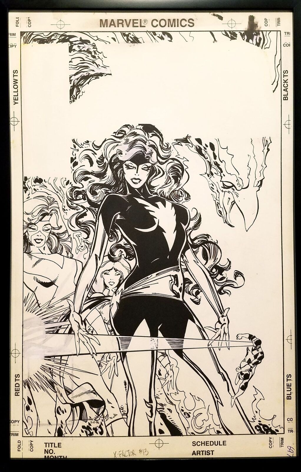 X-Factor #13 Jean Grey Phoenix Walt Simonson 11x17 FRAMED Original Art Poster Ma