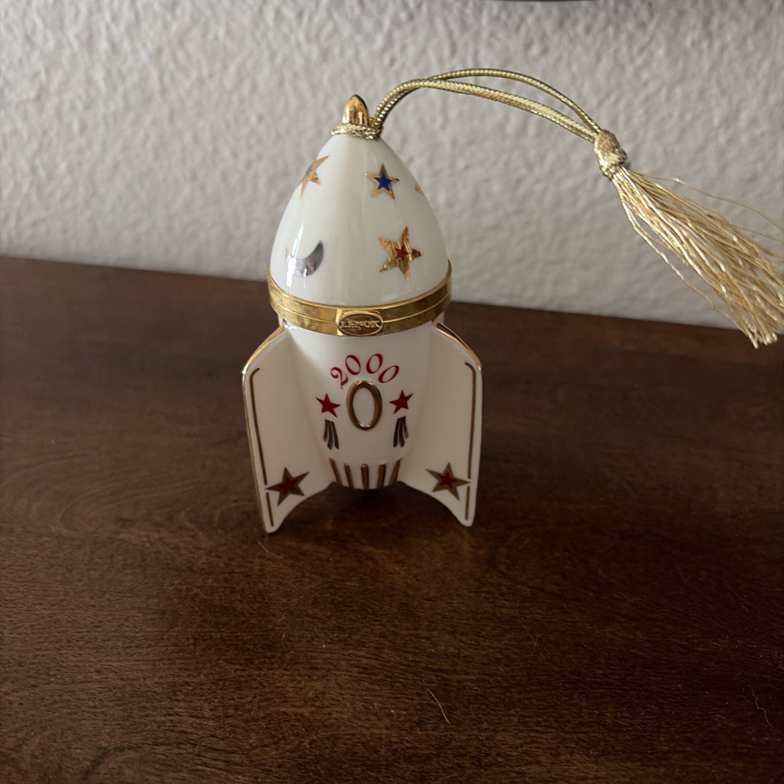 Lenox 2000 Commemorative Rocket Ship Christmas Ornament Trinket Box In Box Lenox 2000 Commemorative Rocket Ship Christmas Ornament Trinket Box In Box