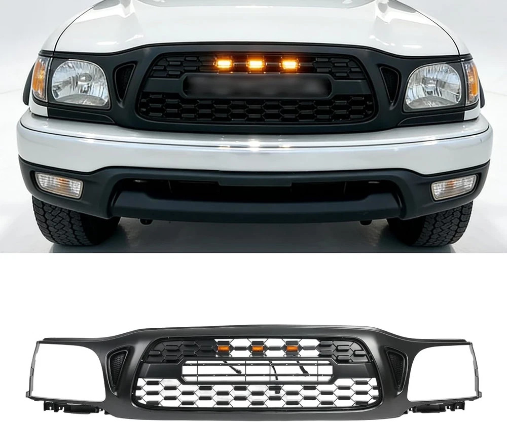 Front Grill Compatible with 2001 2002 2003 2004 Toyota Tacoma | Matte Black Fron Front Grill Compatible with 2001 2002 2003 2004 Toyota Tacoma | Matte Black Fron