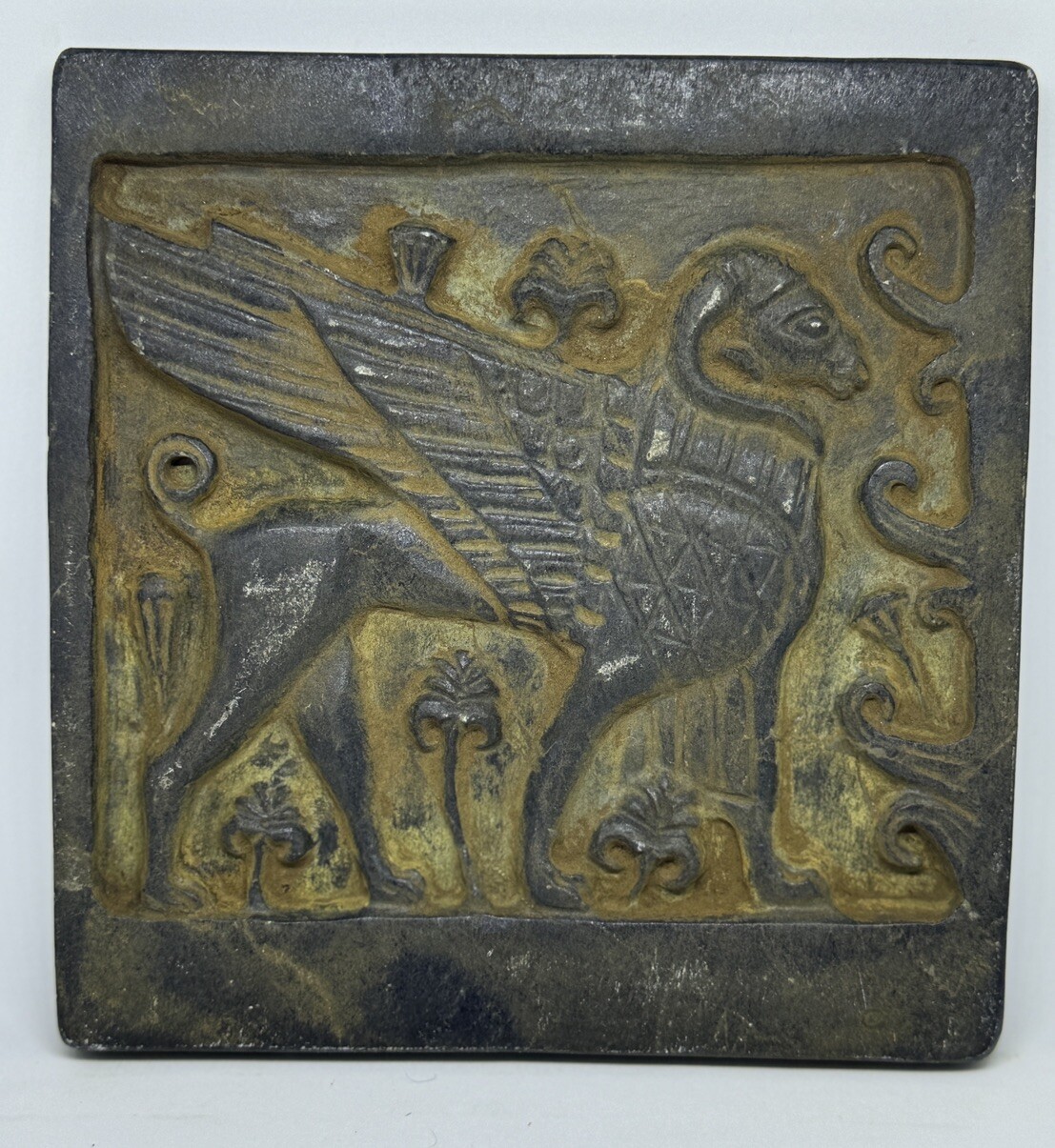 A unique Ancient Stone Tablet with Intricate Animal A unique Ancient Stone Tablet with Intricate Animal