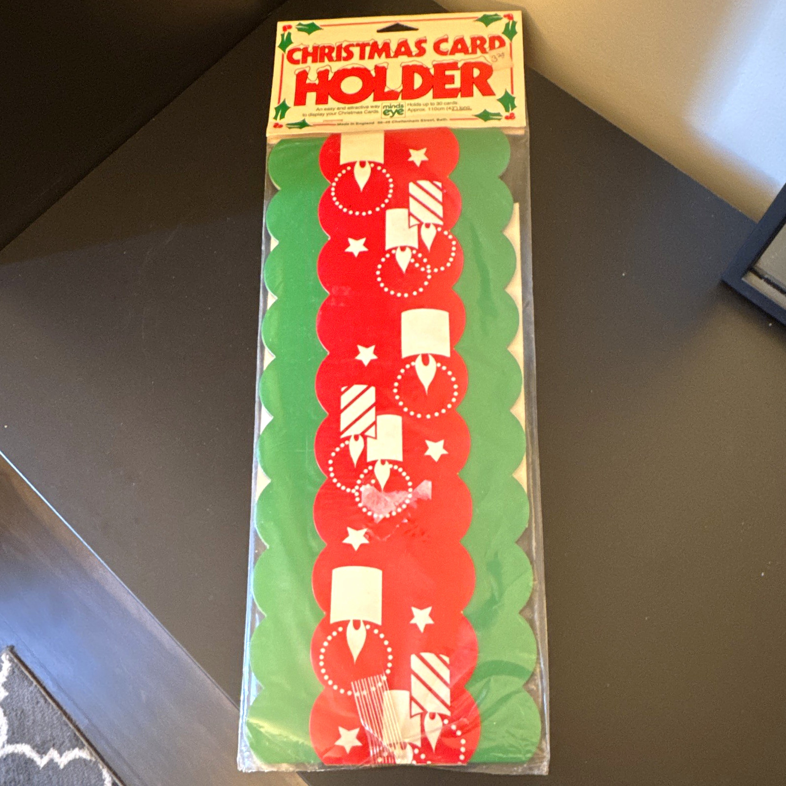 Vintage 1980’s Christmas Card Holder, Made by Minds Eye
