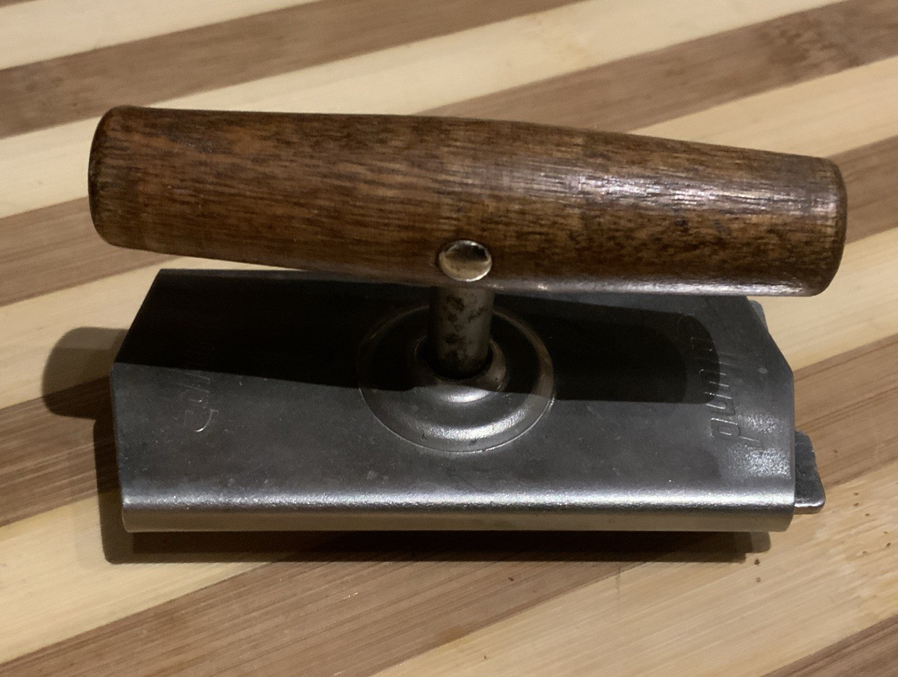 Vintage Edlund Top Off Jar & Bottle Screw Top Opener Brown Wood Handle Vintage Edlund Top Off Jar & Bottle Screw Top Opener Brown Wood Handle