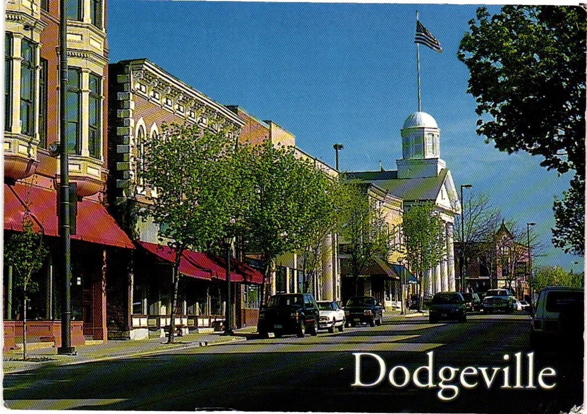 Postcard Posted w/Stamp - Dodgeville Past and Present. Postcard Posted w/Stamp - Dodgeville Past and Present.