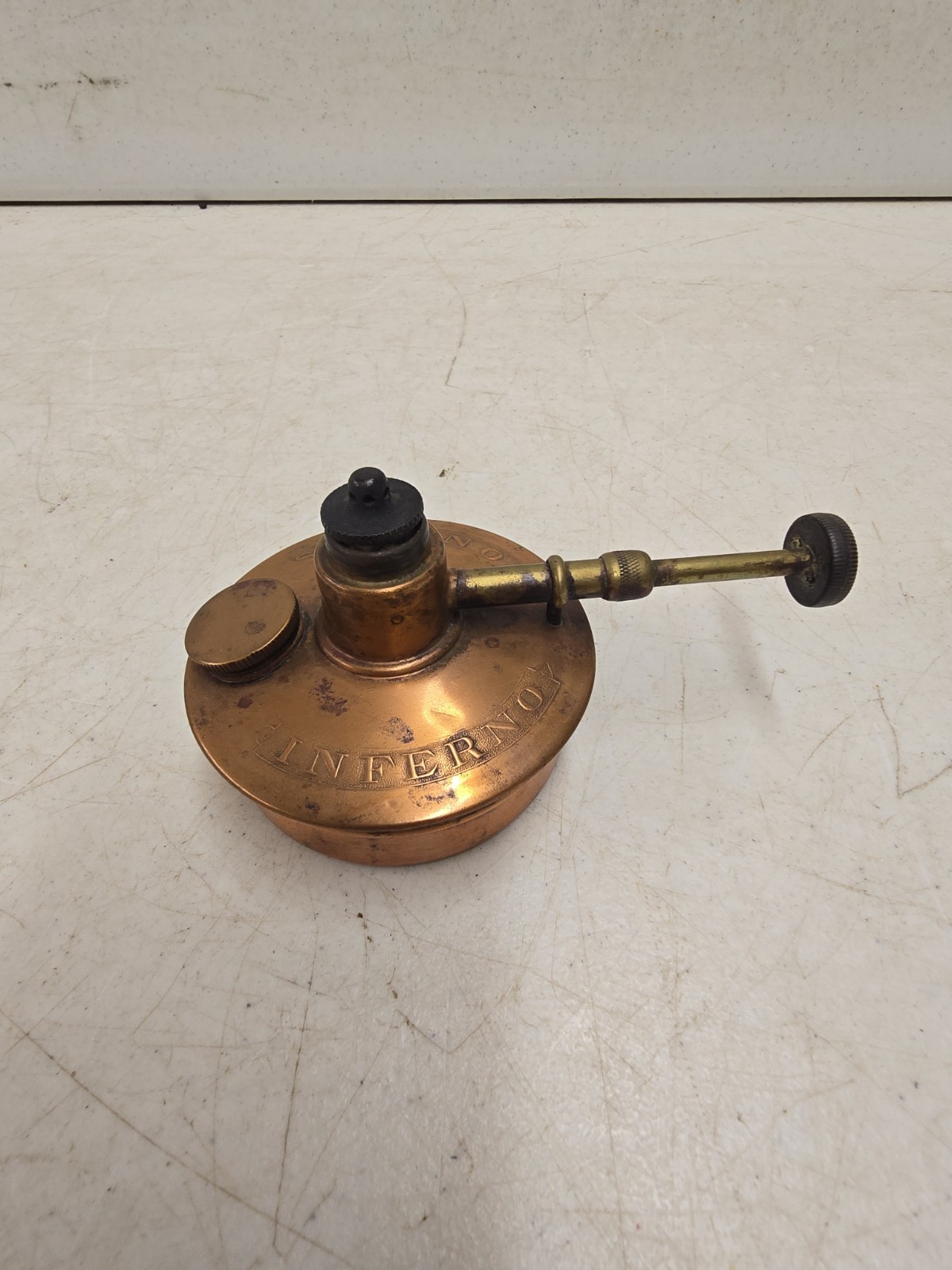 Antique S Sternau New York 863 Sterno Inferno Oil Lamp Burner