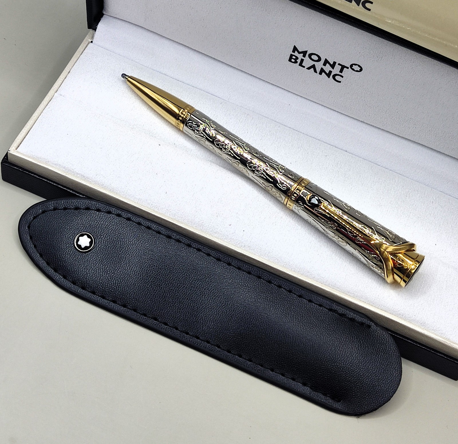 COMBO* Montblanc Princess Grace Kelly Edition Ballpoint Pen With Box And Pouch