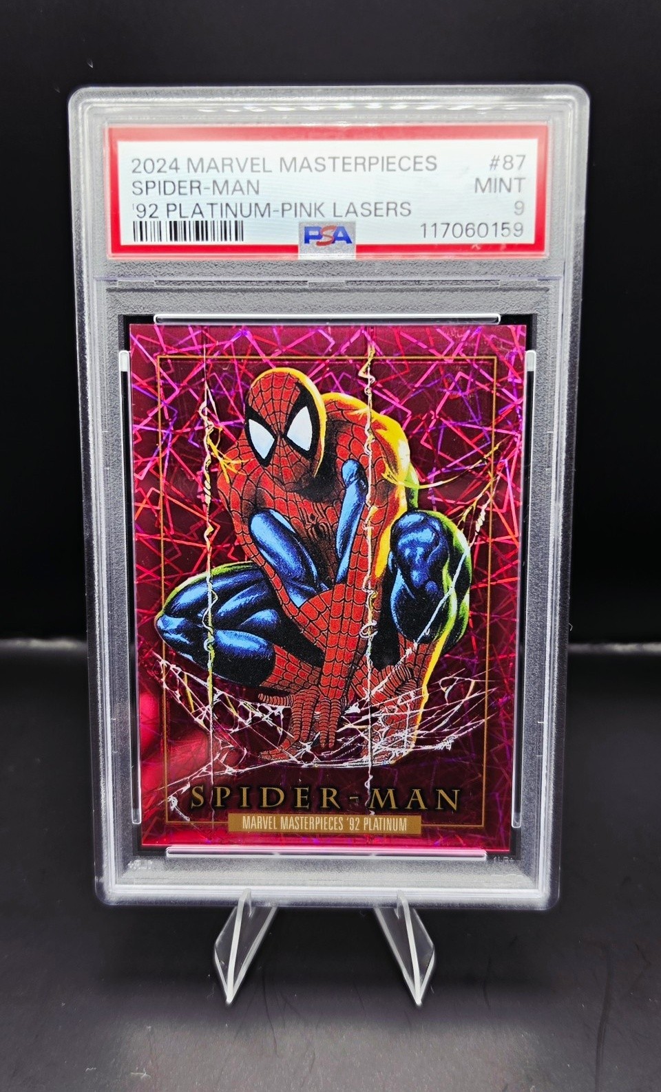 SkyBox 2024 Marvel Masterpieces '92 Platinum Serial 85/992 Pink Lasers PSA 9 SkyBox 2024 Marvel Masterpieces '92 Platinum Serial 85/992 Pink Lasers PSA 9