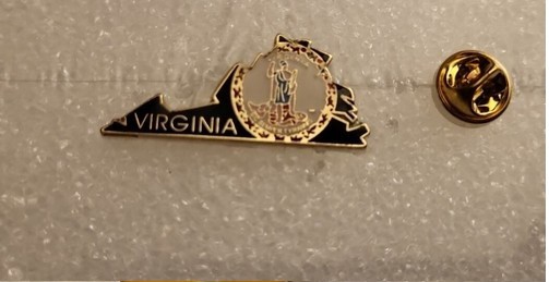 Virginia State Flag Map lapel pin Virginia State Flag Map lapel pin
