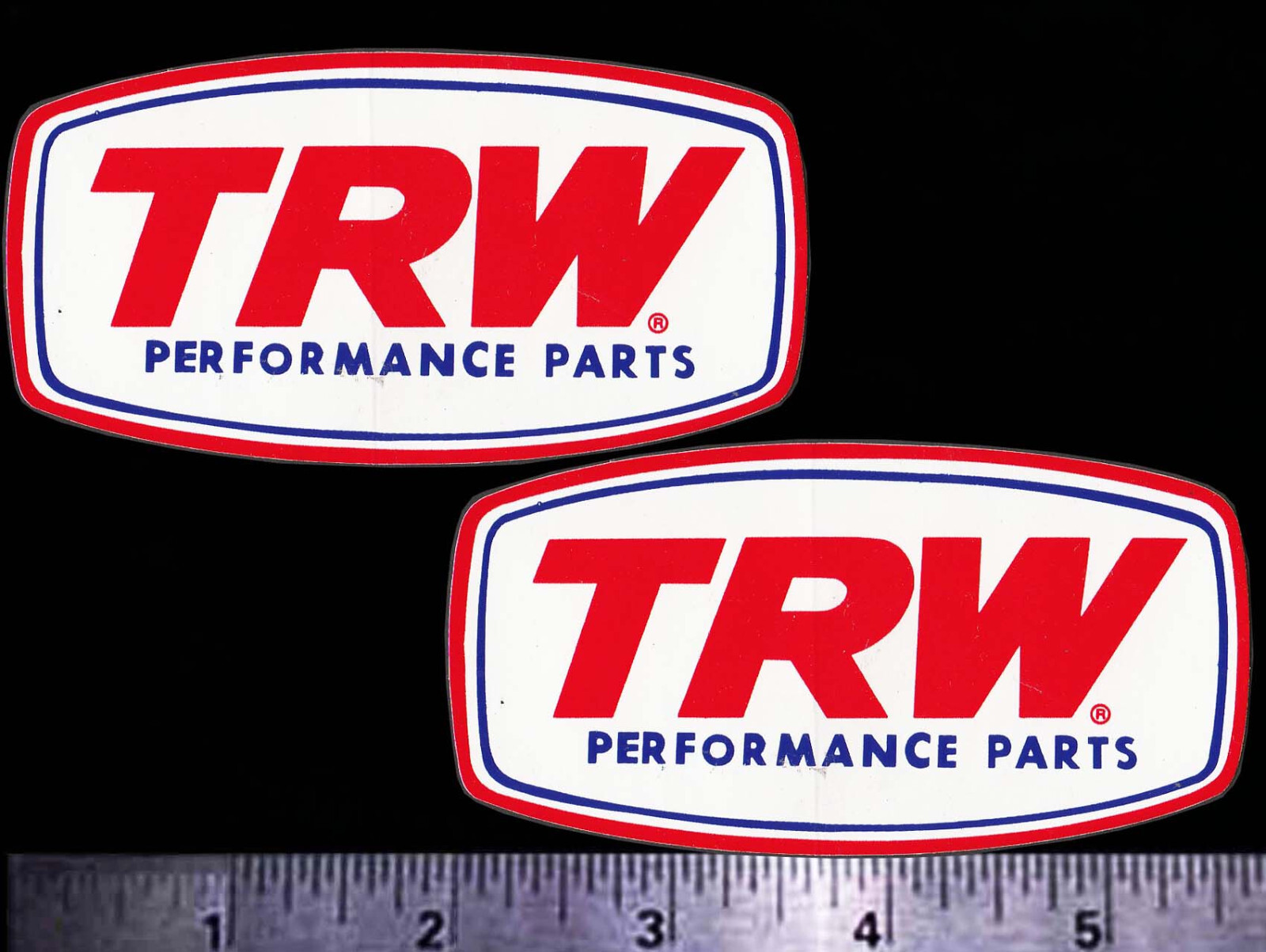 TRW Performance Parts - Set of 2 Orig. Vintage 60\'s 70’s Racing Decals/Stickers