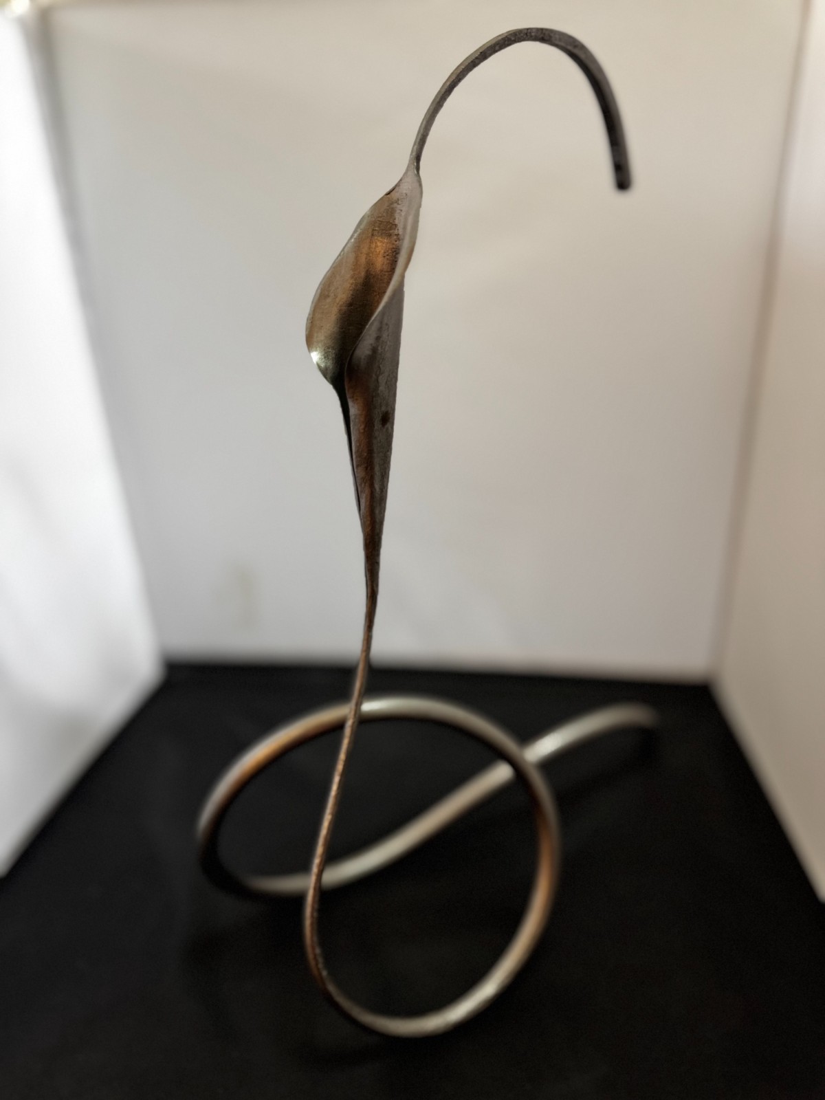 Pair Jack Brubaker Forged Iron CALLA LILY Candlesticks Vintage Brutalist MCM Pair Jack Brubaker Forged Iron CALLA LILY Candlesticks Vintage Brutalist MCM