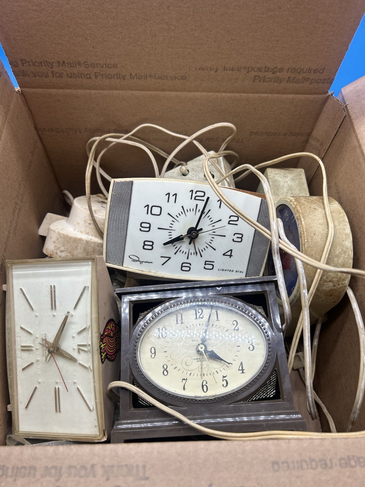 vintage mid-century electric alarm clocks and timers As Is vintage mid-century electric alarm clocks and timers As Is