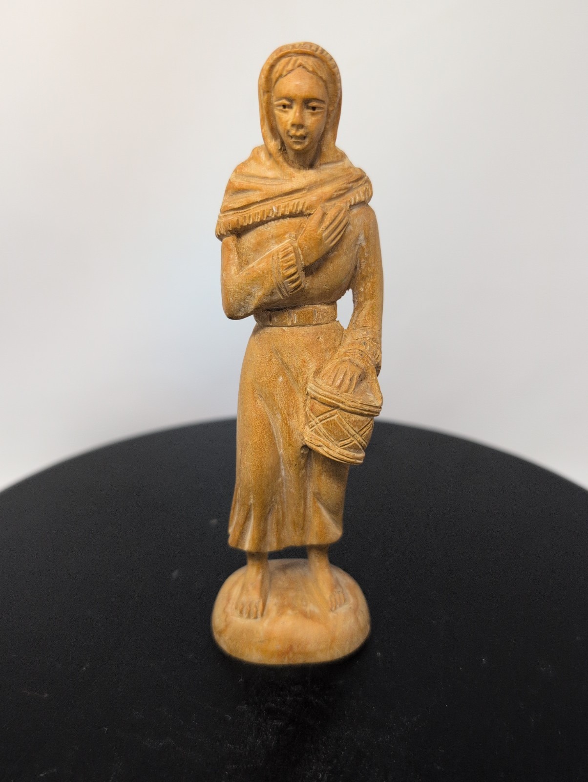 Vintage Hand-Carved Wooden Figurine / Folk Art Statue