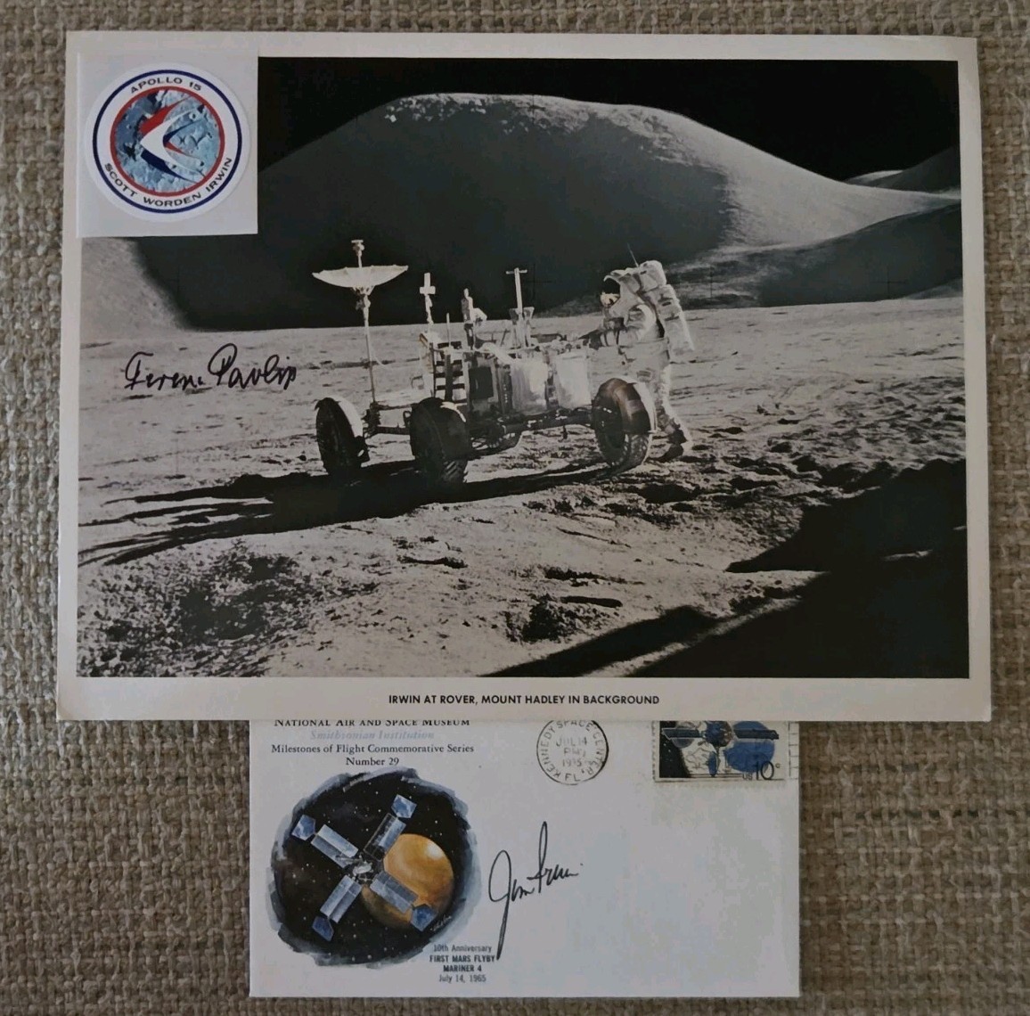 Jim Irwin Moonwalker Signed FDC & 8x10 Signed by FERENC PAVLICS Rover Designer Jim Irwin Moonwalker Signed FDC & 8x10 Signed by FERENC PAVLICS Rover Designer