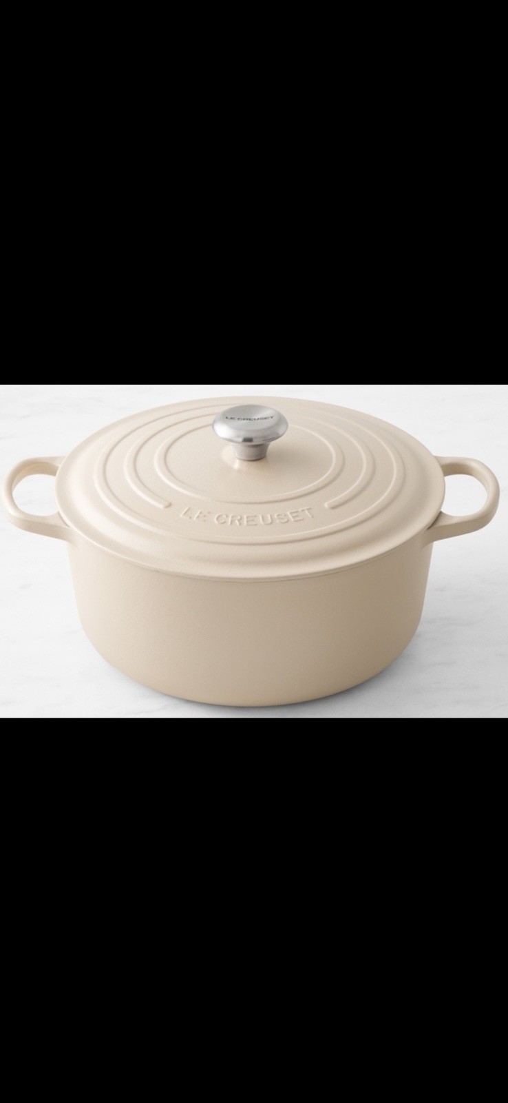 ~Le Creuset *NEW* 7.25Qt Signature Round Dutch Oven*Cast Iron*Brioche Color….