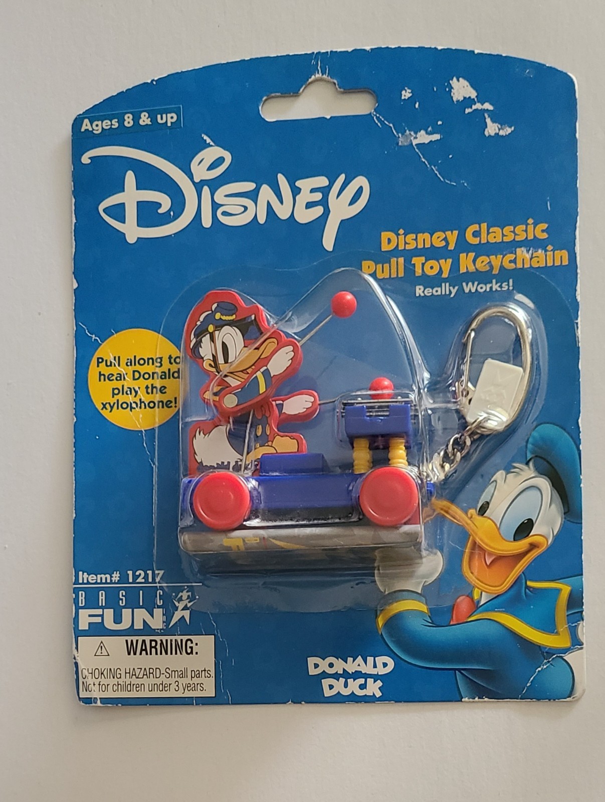 Vintage Collectable Basic Fun Donald Duck Pull Toy Keychain Sealed Carded Vintage Collectable Basic Fun Donald Duck Pull Toy Keychain Sealed Carded