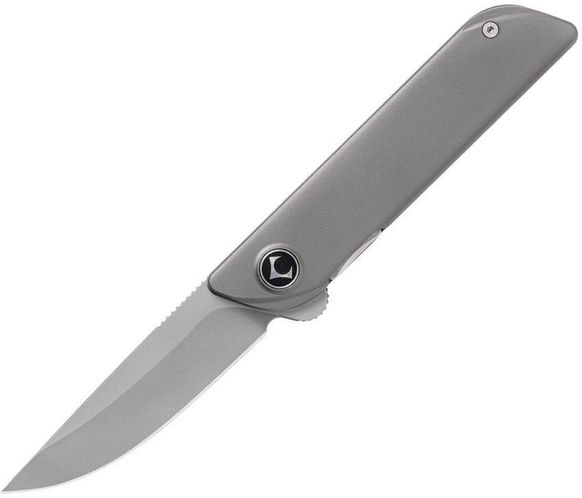 KniClad Knives Folison Linerlock Dark Gray Titanium Folding 14C28N Knife K0081 KniClad Knives Folison Linerlock Dark Gray Titanium Folding 14C28N Knife K0081