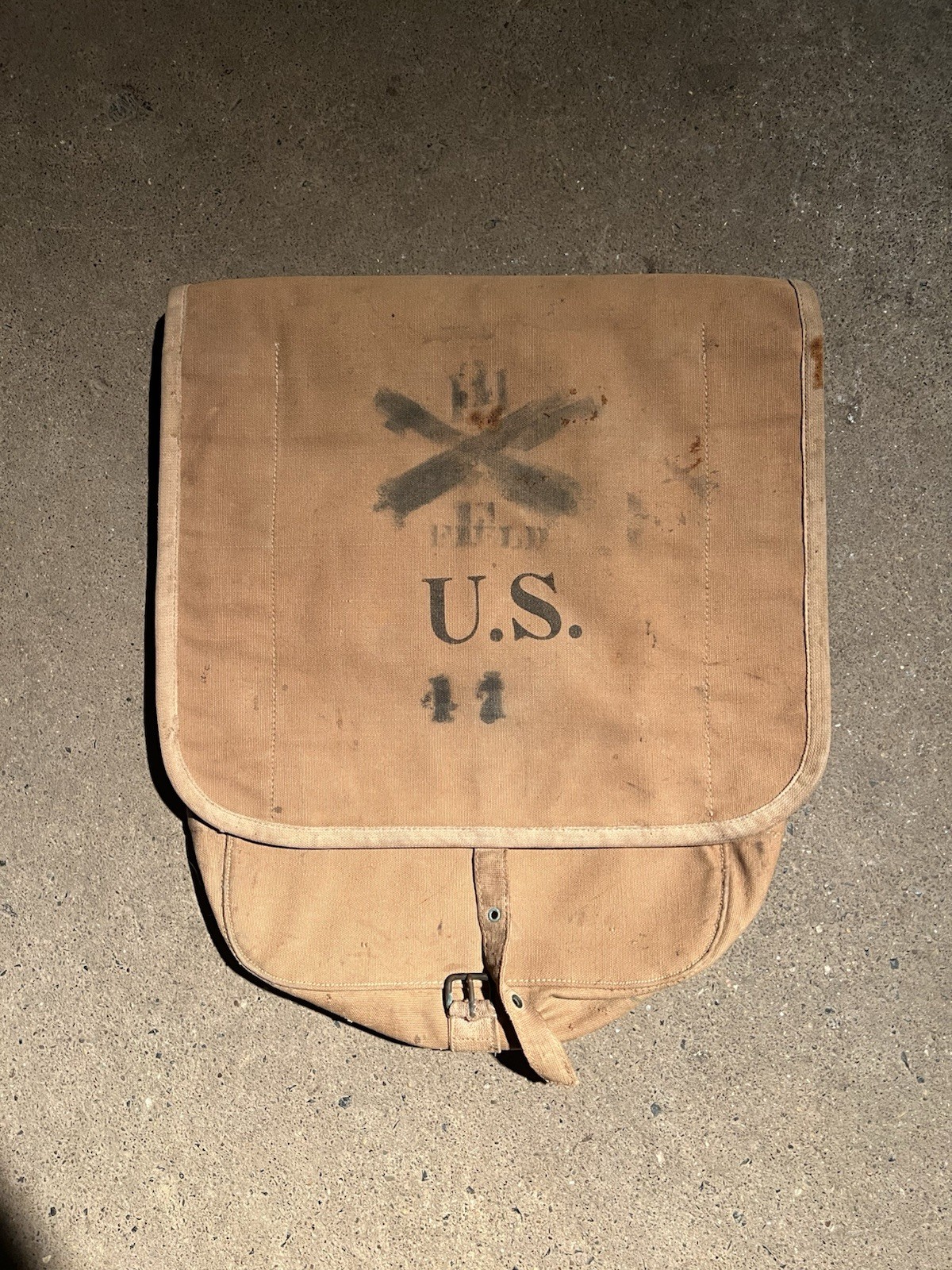 Pre-WW1 US Army Artillery Marked Haversack Bag (KK595 Pre-WW1 US Army Artillery Marked Haversack Bag (KK595