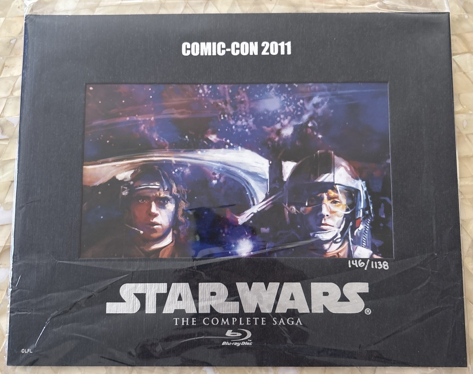 Star Wars Exclusive SDCC 2011 lithograph Blu ray Saga release numbered #146/1138 Star Wars Exclusive SDCC 2011 lithograph Blu ray Saga release numbered #146/1138
