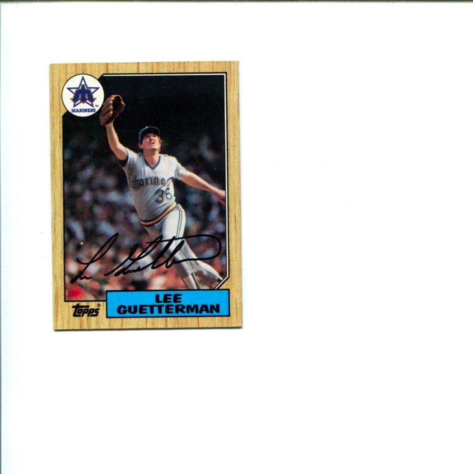 Lee Guetterman Seattle Mariners 1987 Topps Signed Autograph Photo Card