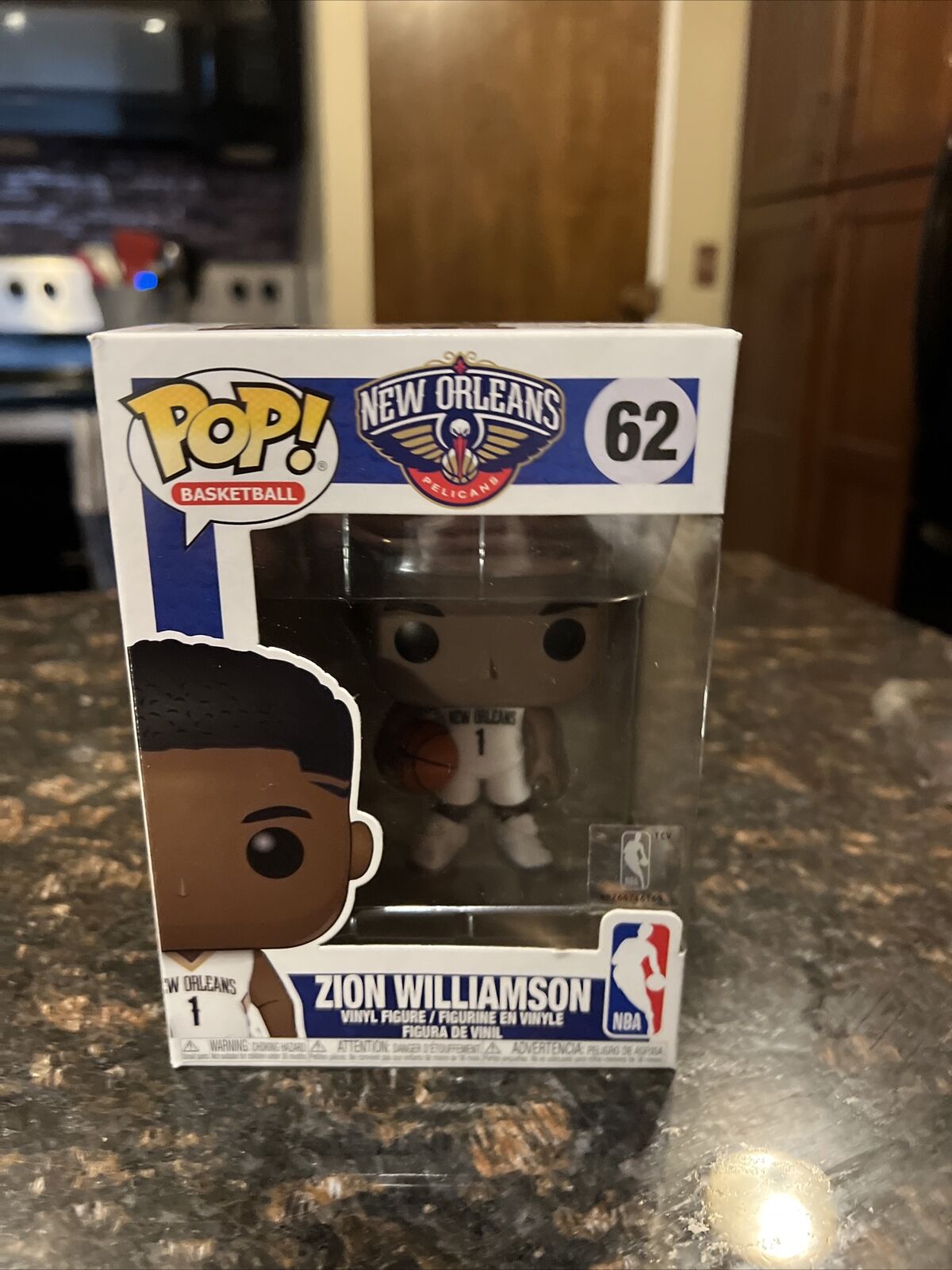 FUNKO POP 2019 ZION WILLIAMSON #62 NBA New Orleans Pelicans *SHIPS FREE TODAY*