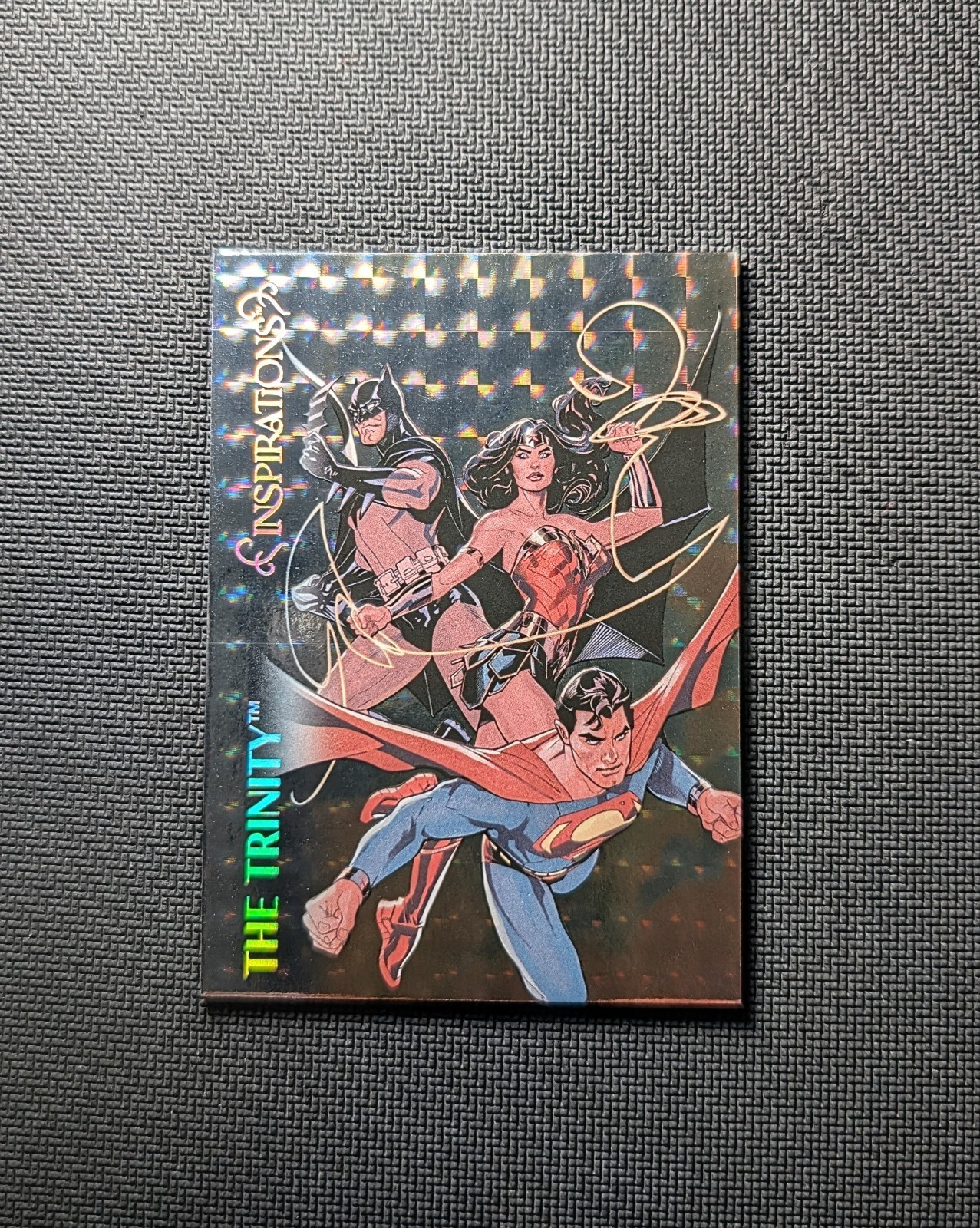 The Trinity 2026 Upper Deck DC Inspirations Foil Silver Spectrum /99 #47 The Trinity 2026 Upper Deck DC Inspirations Foil Silver Spectrum /99 #47