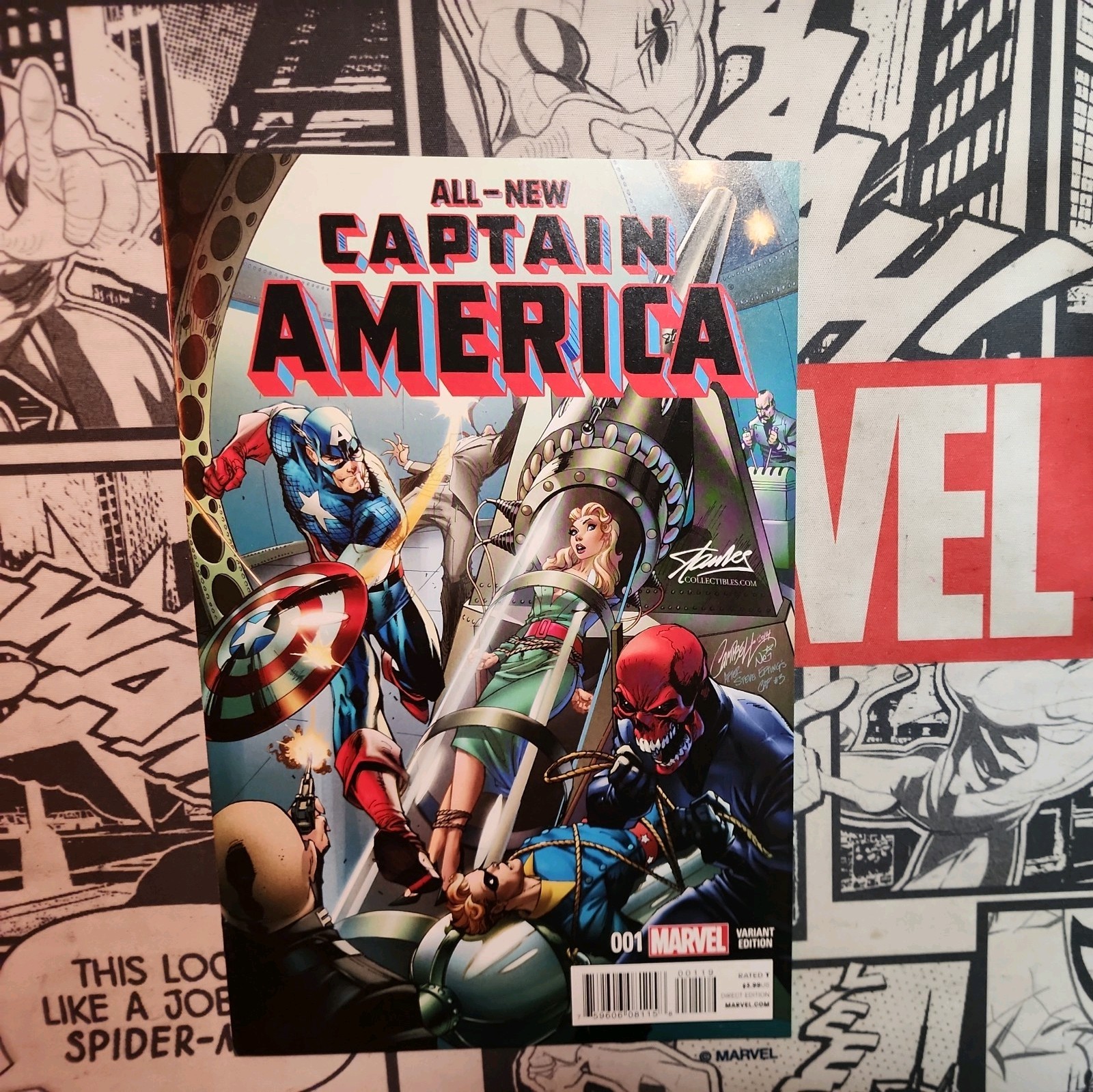 All-New Captain America #1 (2015) Scott Campbell Variant NM Stan Lee Exclusive 