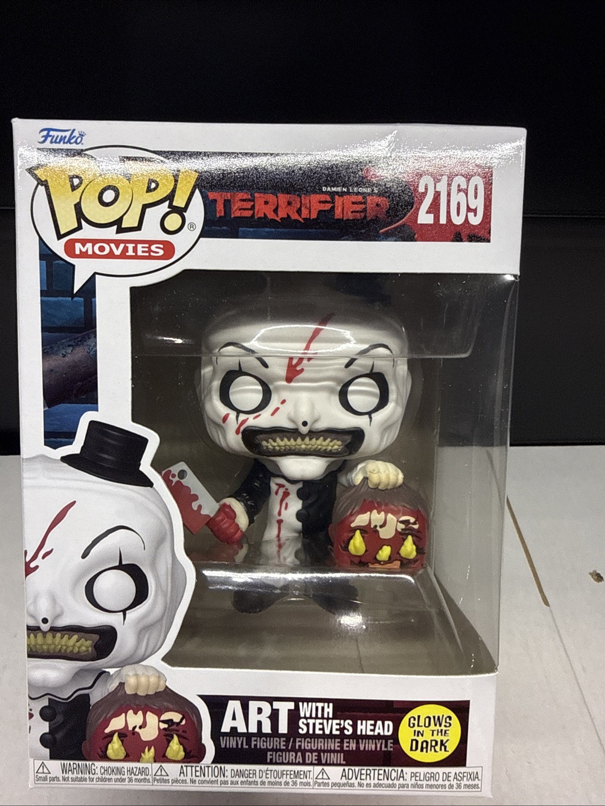 Funko Pop Terrifier Art With Steve’s Head #2169 Glow in the Dark Vinyl Figure