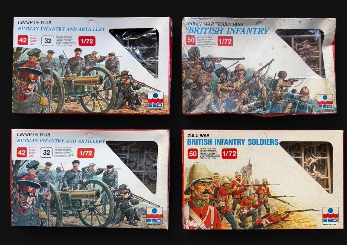 ESCI 1:72 Plastic Infantry Soldier Figures British & Russian Vintage 1983 UNUSED ESCI 1:72 Plastic Infantry Soldier Figures British & Russian Vintage 1983 UNUSED