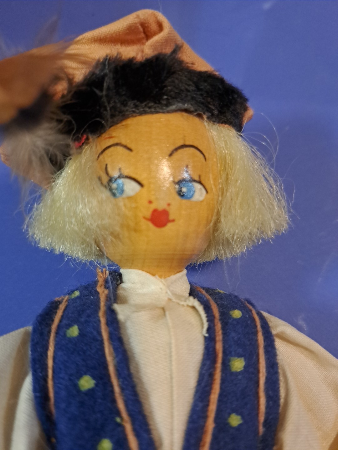 Vintage Gromada Polish Wood Folk Art Doll Boy In A Blue Vest Wooden Toy 8 Vintage Gromada Polish Wood Folk Art Doll Boy In A Blue Vest Wooden Toy 8