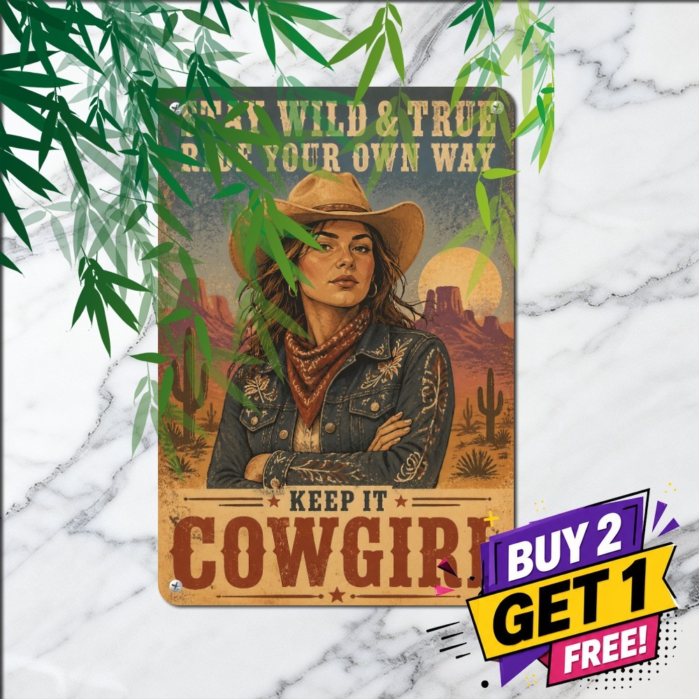 Always Be Yourself Unless A Cowgirl Sign Vintage Country Western Metal Plaque Always Be Yourself Unless A Cowgirl Sign Vintage Country Western Metal Plaque
