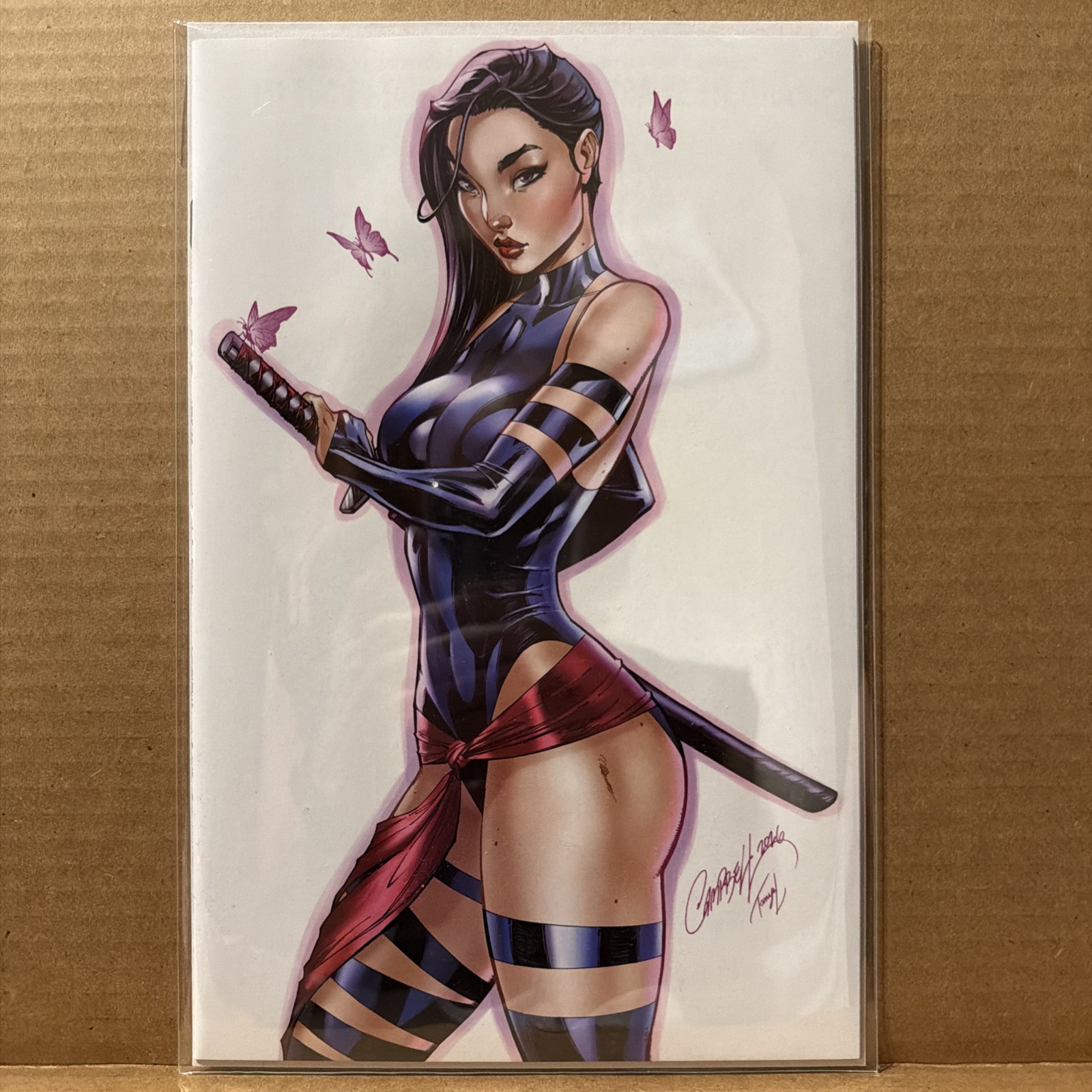 PSYLOCKE NINJA #5 J SCOTT CAMPBELL VIRGIN VARIANT NM/NM+ X-MEN PSYLOCKE NINJA #5 J SCOTT CAMPBELL VIRGIN VARIANT NM/NM+ X-MEN