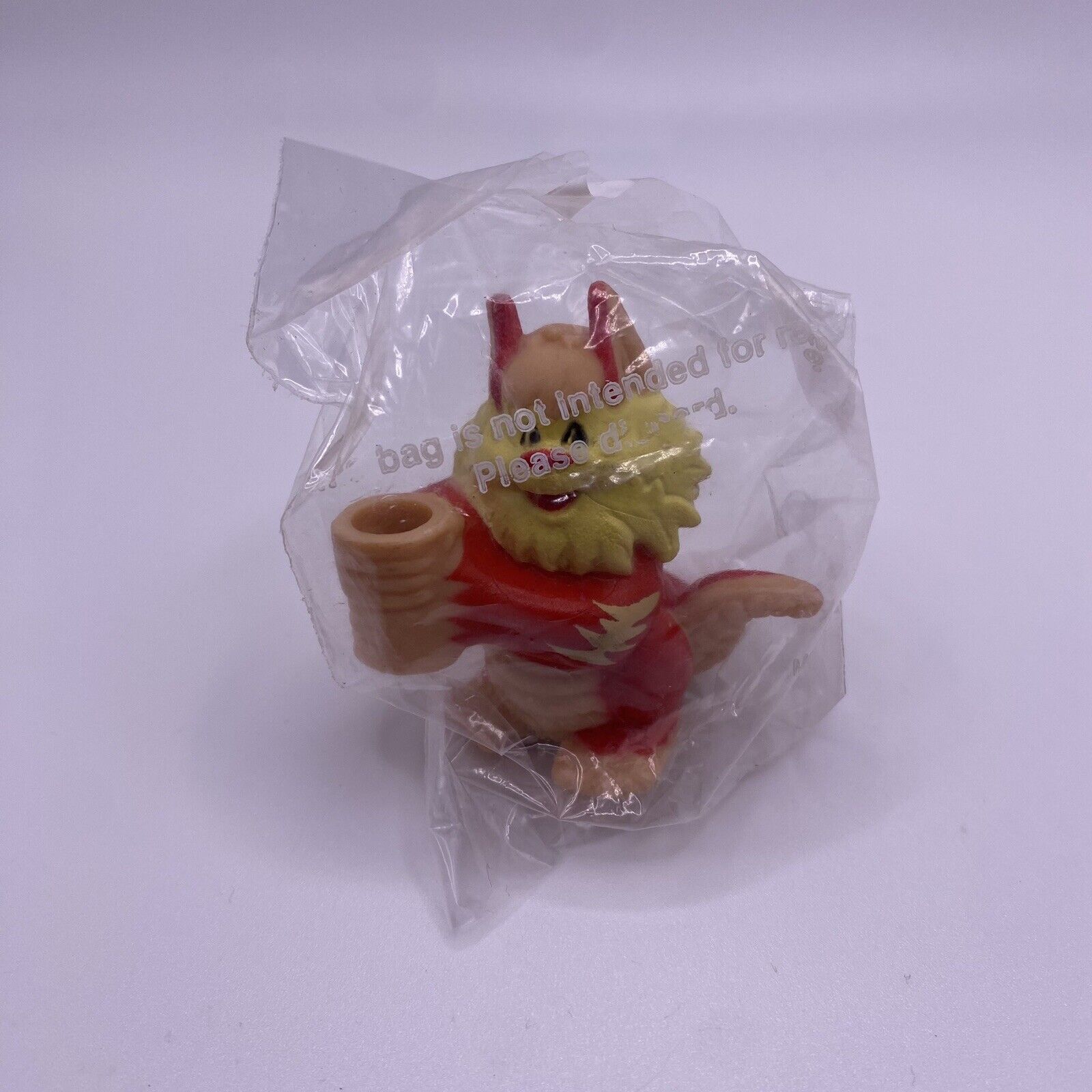 Vtg THUNDERCATS Snarf Straw Holder Pencil Topper Burger King Kids Meal Toy 1980s