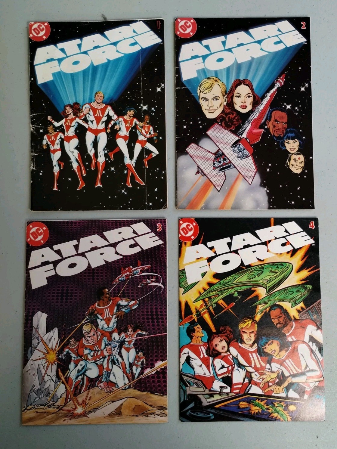 Atari 2600 Atari Force #1 - 4, Mini Comic Book Lot of Four (1982-1983)