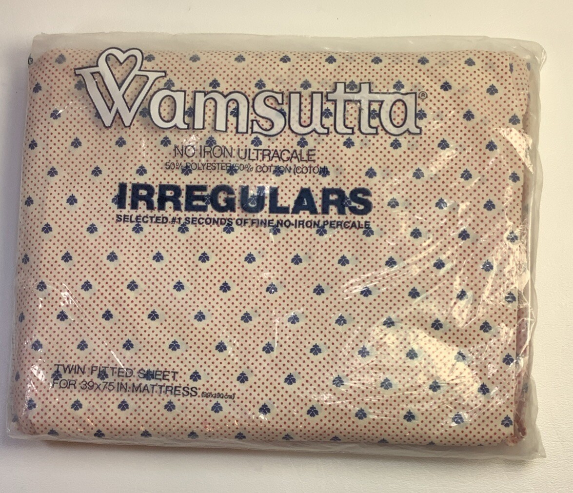 Vintage Wamsutta Ultracale Twin Fitted Sheet - Irregulars - Made In USA Vintage Wamsutta Ultracale Twin Fitted Sheet - Irregulars - Made In USA