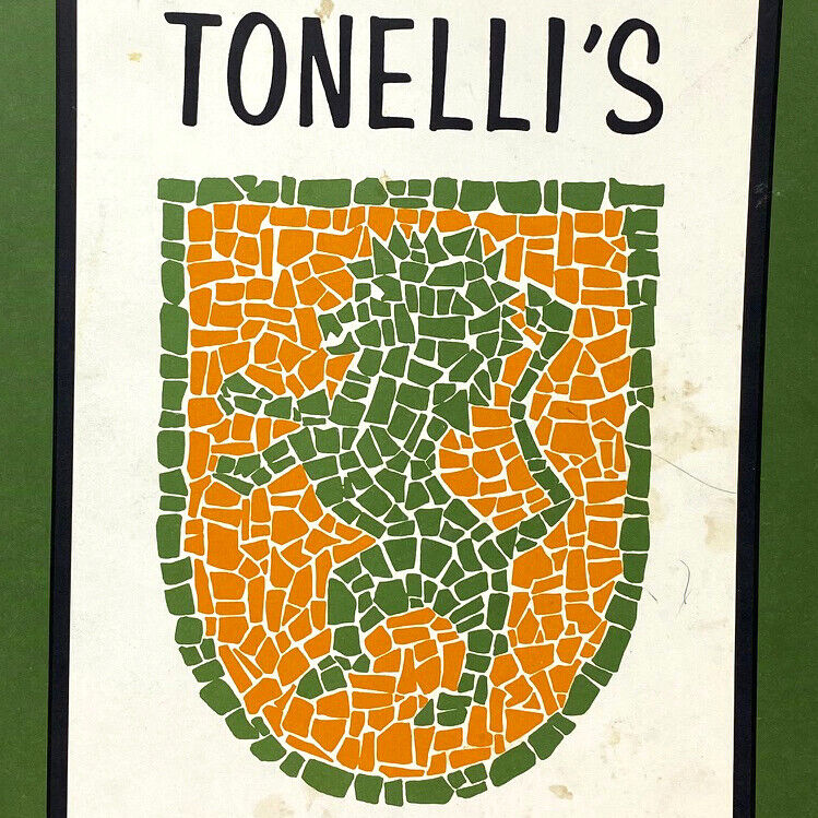 1971 Tonelli\'s Italian Restaurant Menu Napa-Vallejo Highway American Canyon Map