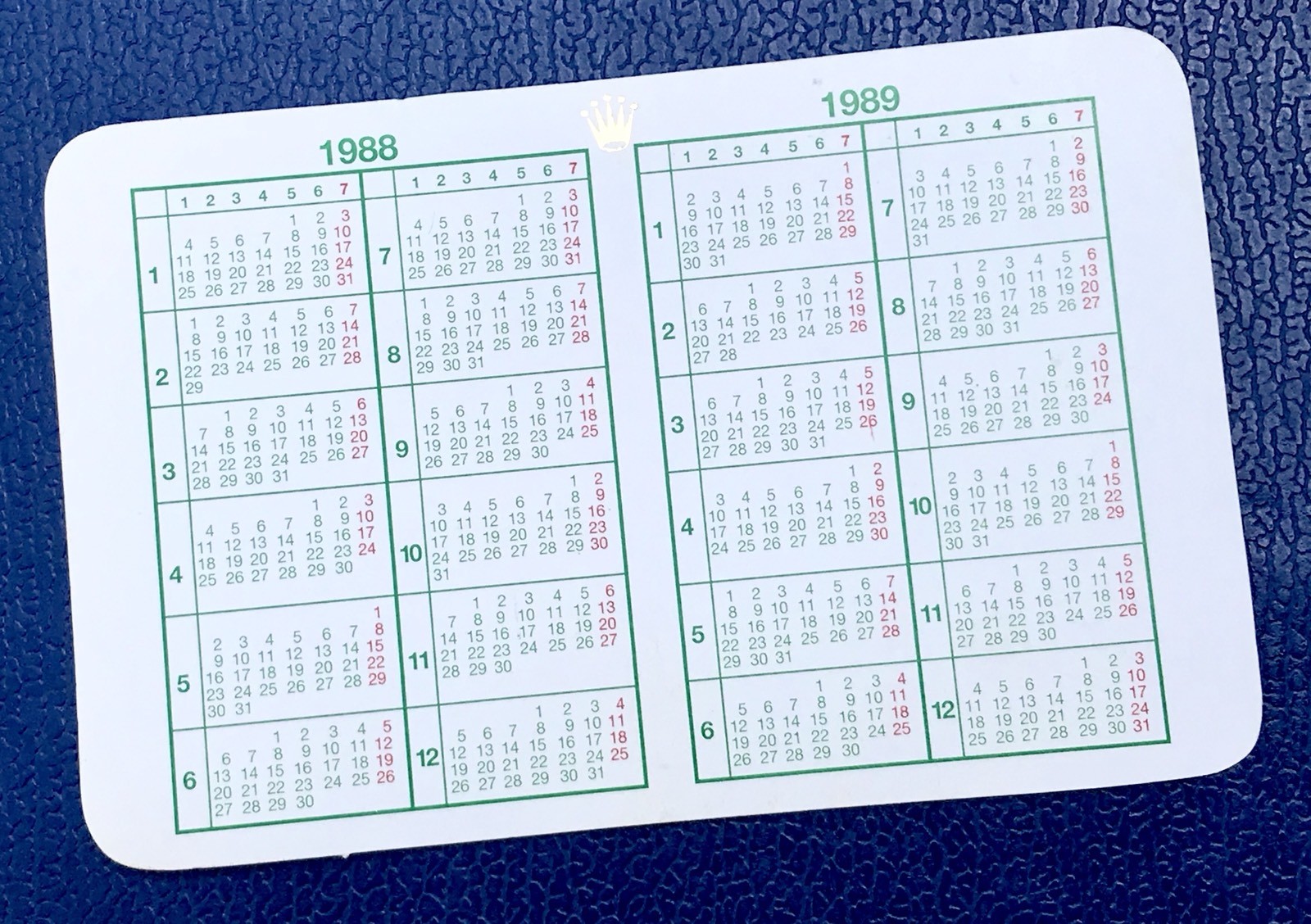 ROLEX 1988 1989 CALENDAR Daytona Cosmograph ZENITH 4 Four Lines 16523 Steel OEM/ ROLEX 1988 1989 CALENDAR Daytona Cosmograph ZENITH 4 Four Lines 16523 Steel OEM/