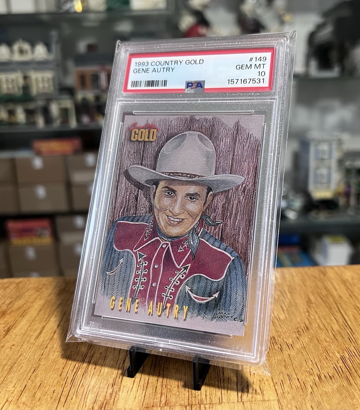 Rare PSA 10 Legend Gene Autry Singing Cowboy 1993 Country Gold #149 Checklist Rare PSA 10 Legend Gene Autry Singing Cowboy 1993 Country Gold #149 Checklist