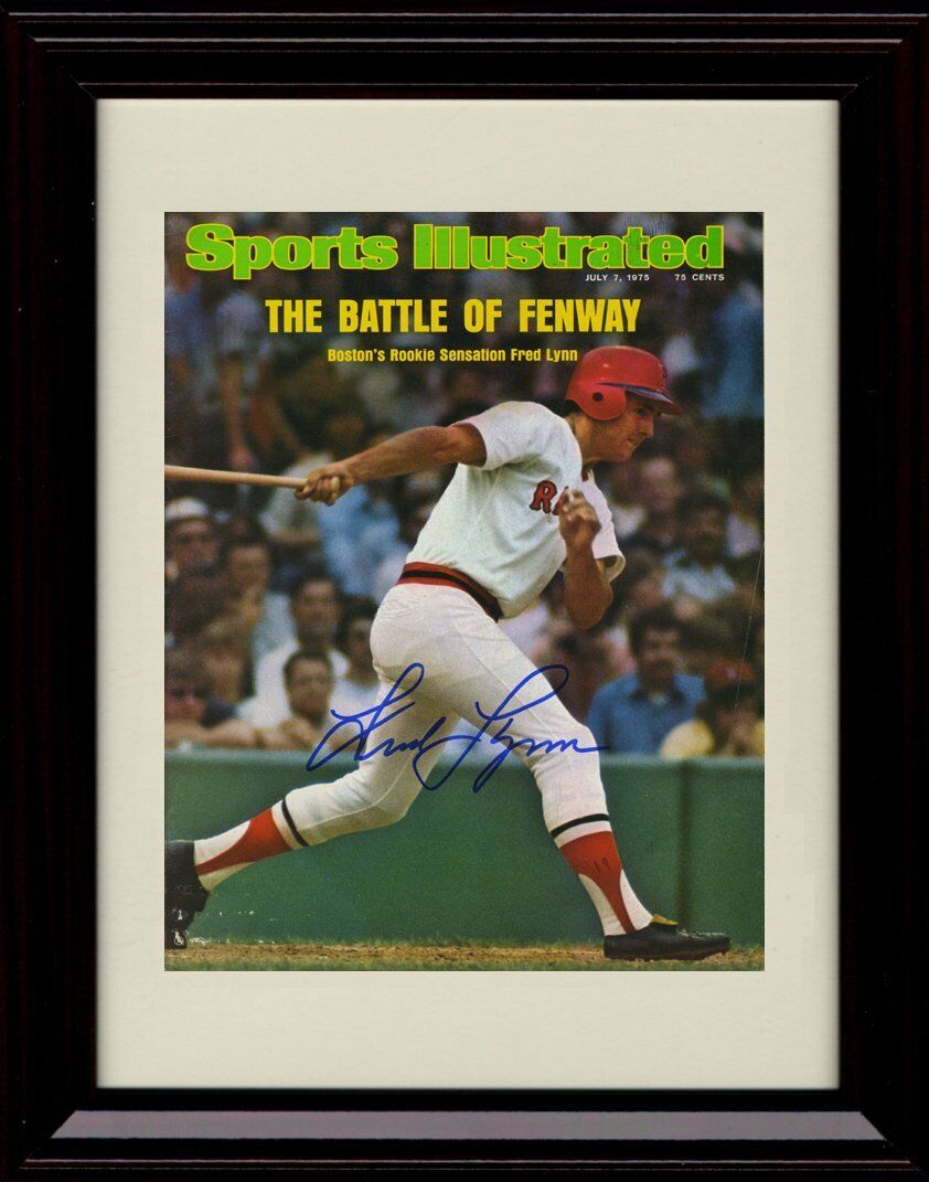 Gallery Framed Fred Lynn Sports Illustrated Autograph Replica Print - Gold Dust