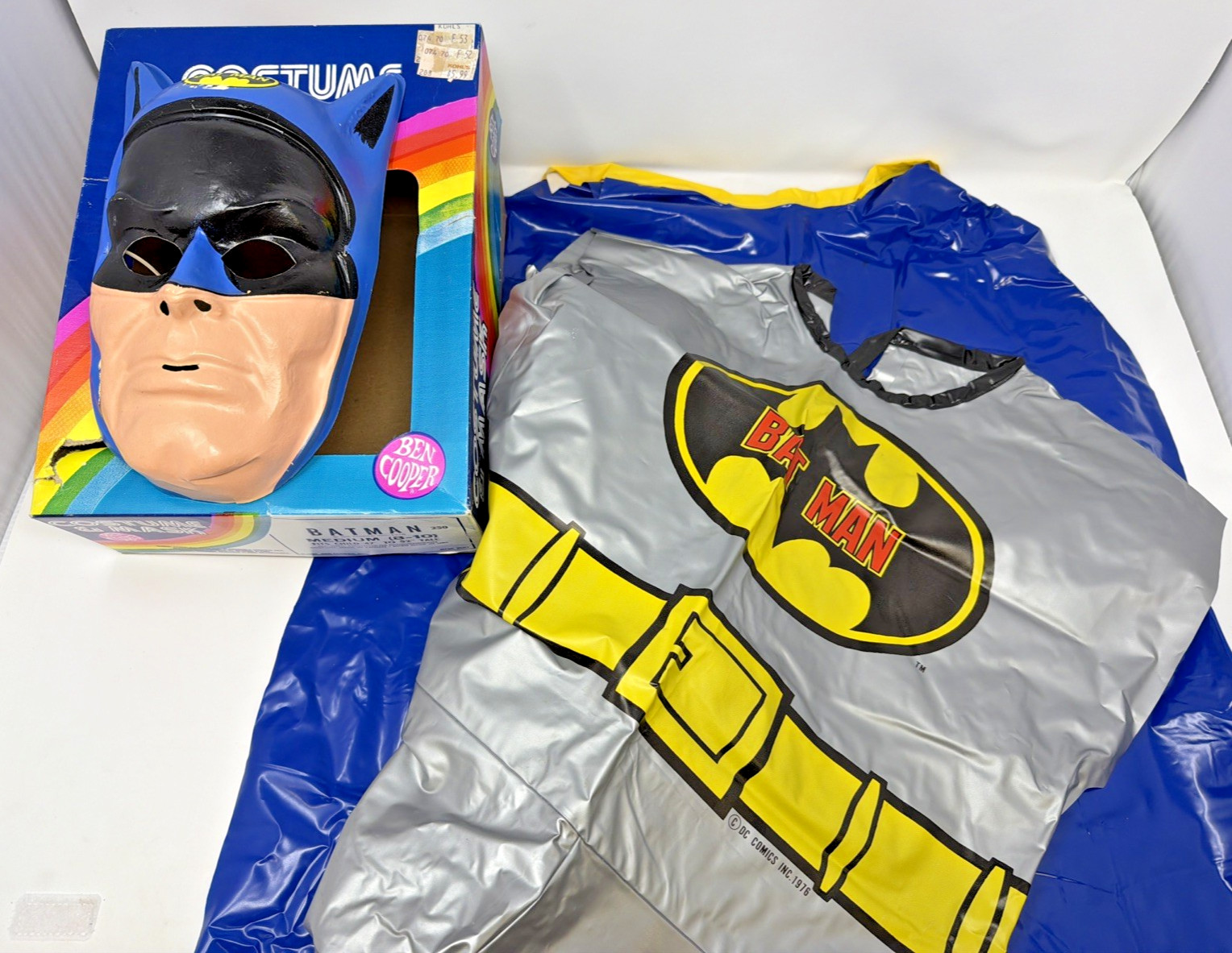 VTG Ben Cooper Batman Mask – DC Comics Retro Collectible Costume Blue, 1982 Med VTG Ben Cooper Batman Mask – DC Comics Retro Collectible Costume Blue, 1982 Med