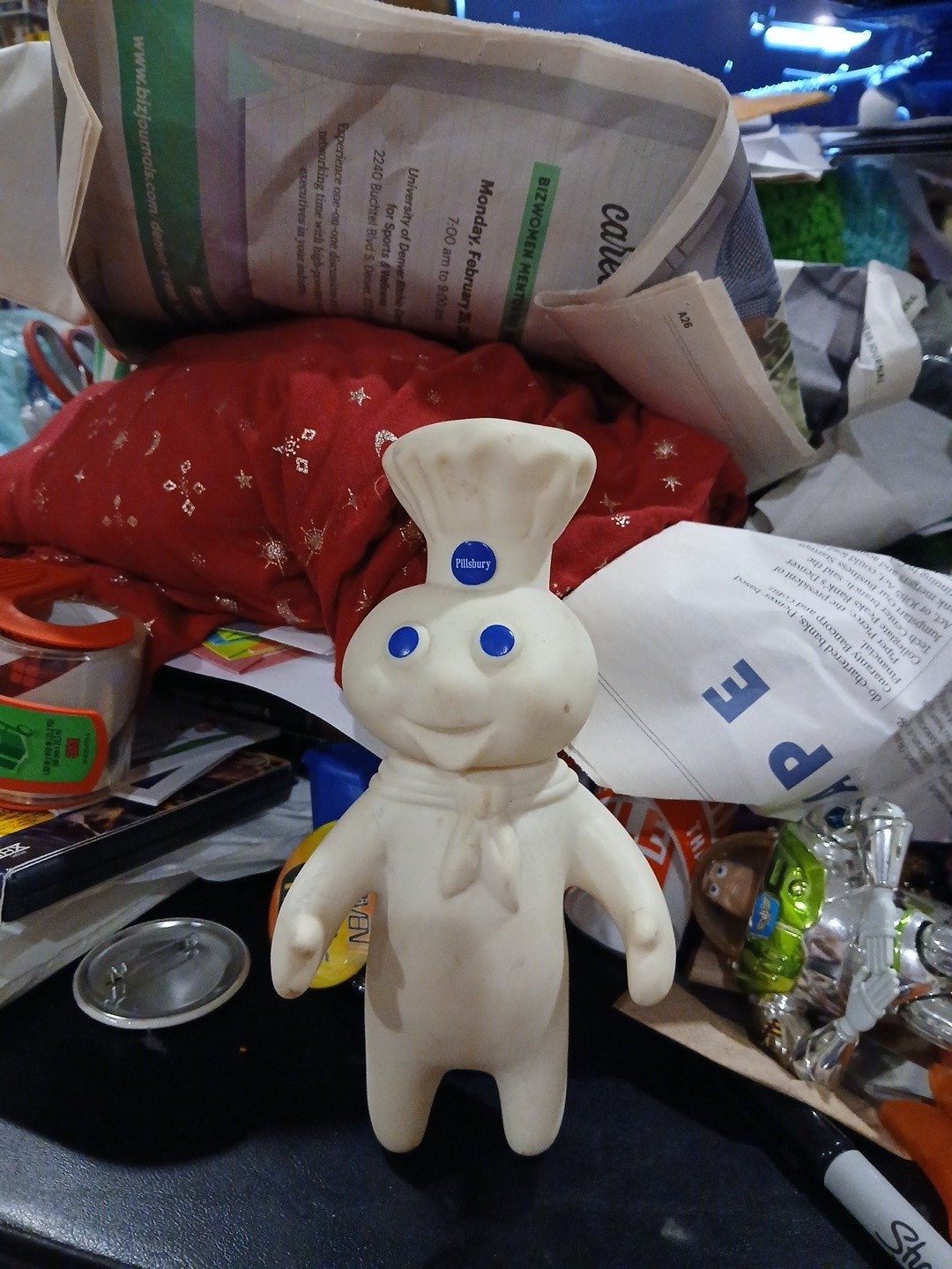 Vintage 1971 Pillsbury Doughboy Figure - Vinyl/Rubber Vintage 1971 Pillsbury Doughboy Figure - Vinyl/Rubber