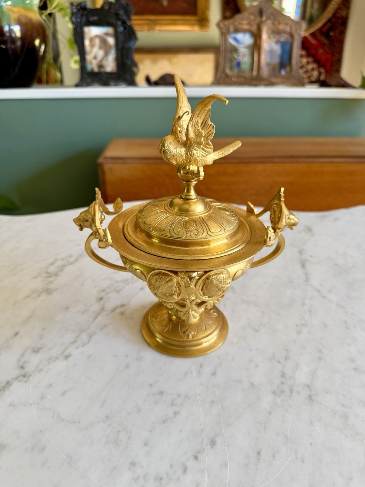 19th Century French Dore Gilt Bronze Compote
