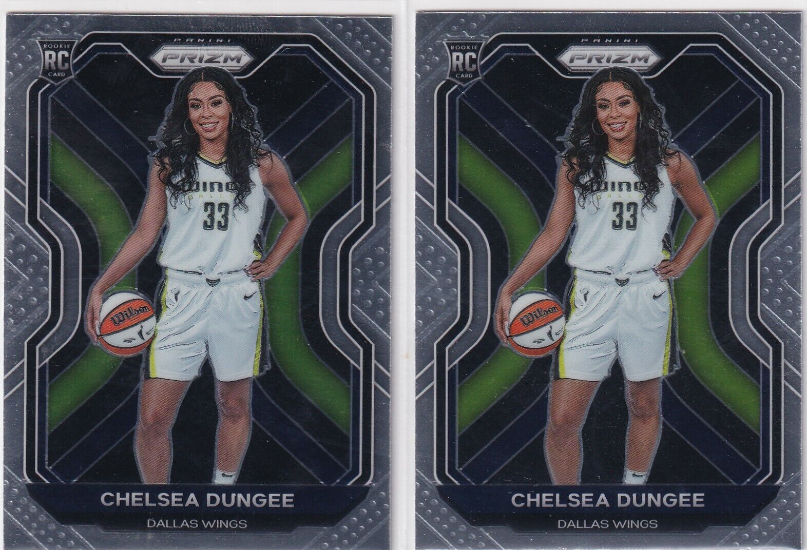 2021 PANINI WNBA PRIZM ROOKIE LOT #93 DALLAS WINGS - CHELSEA DUNGEE x2