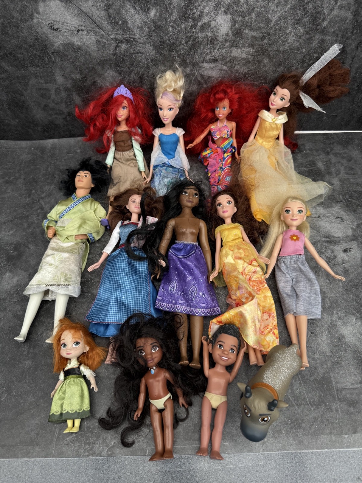 Job Lot Of Disney Princess Dolls x 11. Lot Of Figures. Approx 11” + Small Dolls. Job Lot Of Disney Princess Dolls x 11. Lot Of Figures. Approx 11” + Small Dolls.