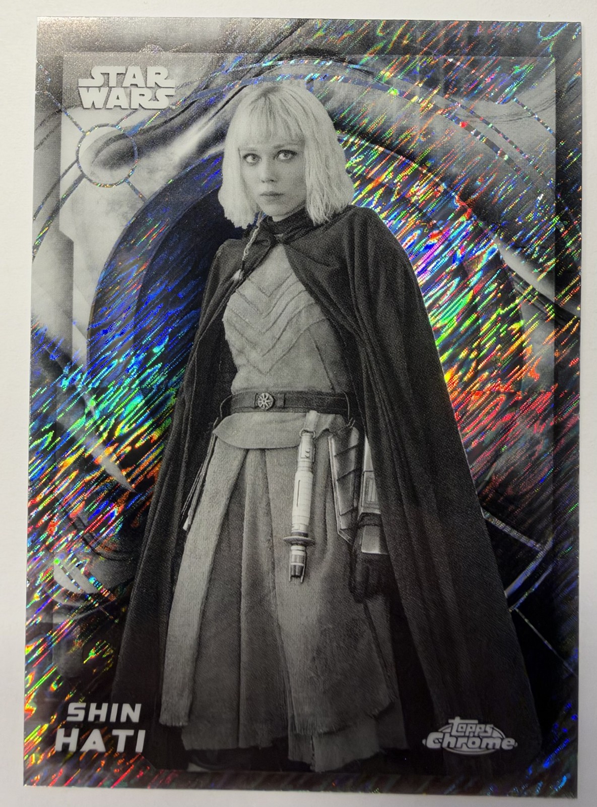 SHIN HATI 2026 Topps Chrome Star Wars Black & White Shimmer Refractor #56 SP