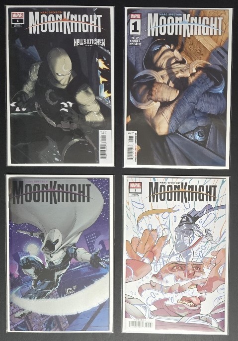 Marc Spector Moon Knight #1, Lot of 4 Standard Covers, NM/Better, Marvel