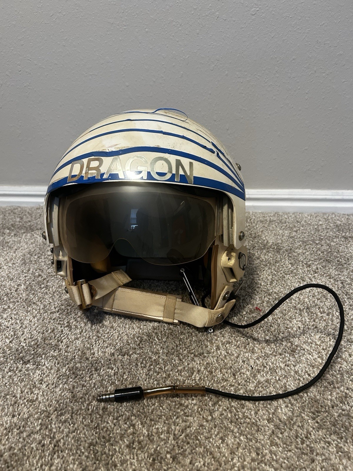 Vintage U.S. military Jet Pilot Helmet Dunrite US AIR FORCE Aviation Shell USAF Vintage U.S. military Jet Pilot Helmet Dunrite US AIR FORCE Aviation Shell USAF