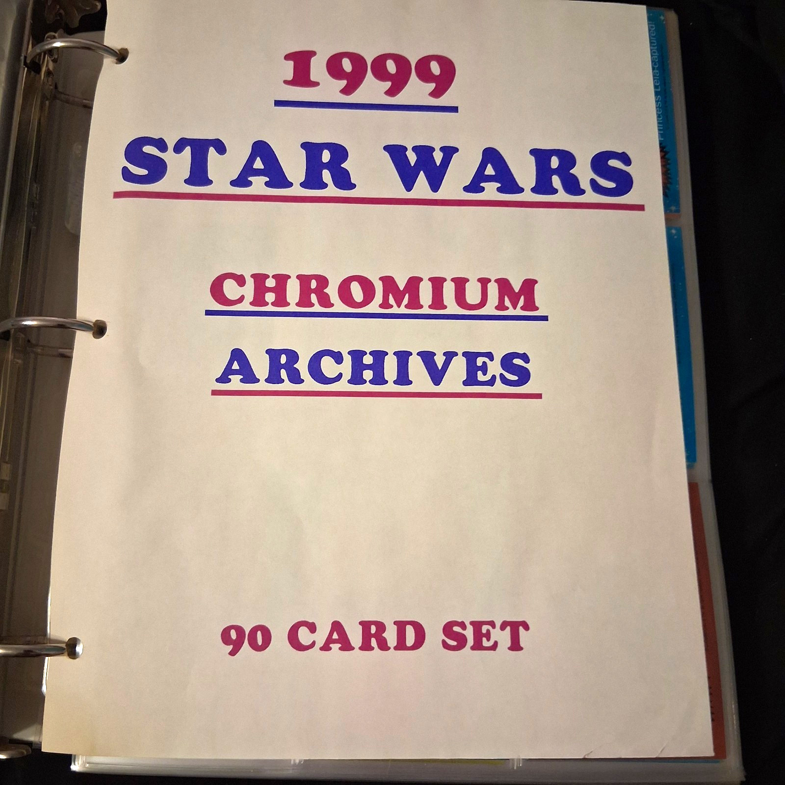 Topps 1999 Star Wars Chromium Archives Complete 90-Card Trading Card Base Set Topps 1999 Star Wars Chromium Archives Complete 90-Card Trading Card Base Set
