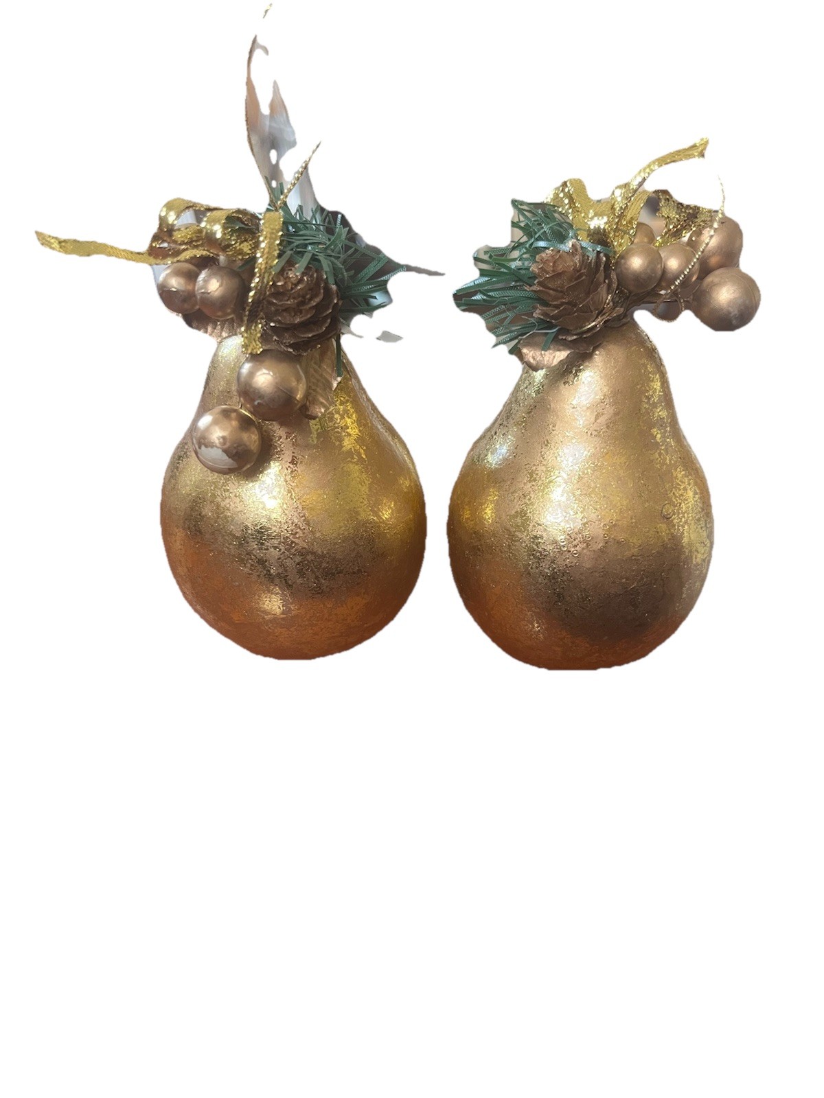 VINTAGE-1970-1980’s Set of 6 Gold Pear Ornaments BRAND NEW IN BOX VINTAGE-1970-1980’s Set of 6 Gold Pear Ornaments BRAND NEW IN BOX